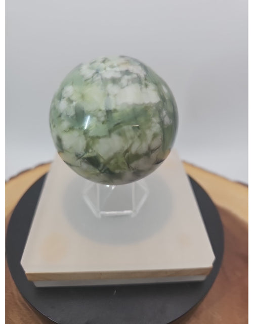 Load image into Gallery viewer, Green Ocean Jasper Sphere - 61mm, 318g - Stunning Crystal

