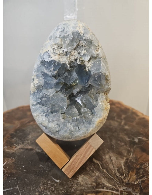 Load image into Gallery viewer, 4.61lbs Natural Baby Blue Celestite Quartz Crystal Geode Cluster Points Brazil
