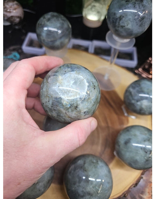 Load image into Gallery viewer, .95LB Avg 1Pc Natural Rainbow Labradorite Crystal Sphere Ball Polished
