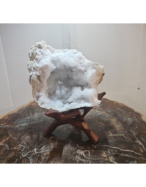 Load image into Gallery viewer, 2.66lbs Geode Crystal Moroccan Quartz W /Stand
