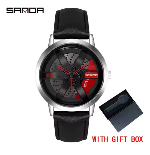 Load image into Gallery viewer, Men&#39;s 3D Car Wheel Sports Watch - Waterproof Quartz
