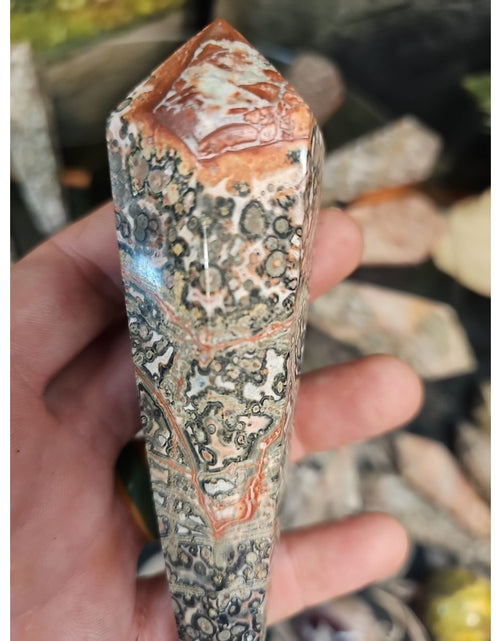 Load image into Gallery viewer, Natural Leopard Skin Jasper Crystal Scepter .30+ Avg 1 Each
