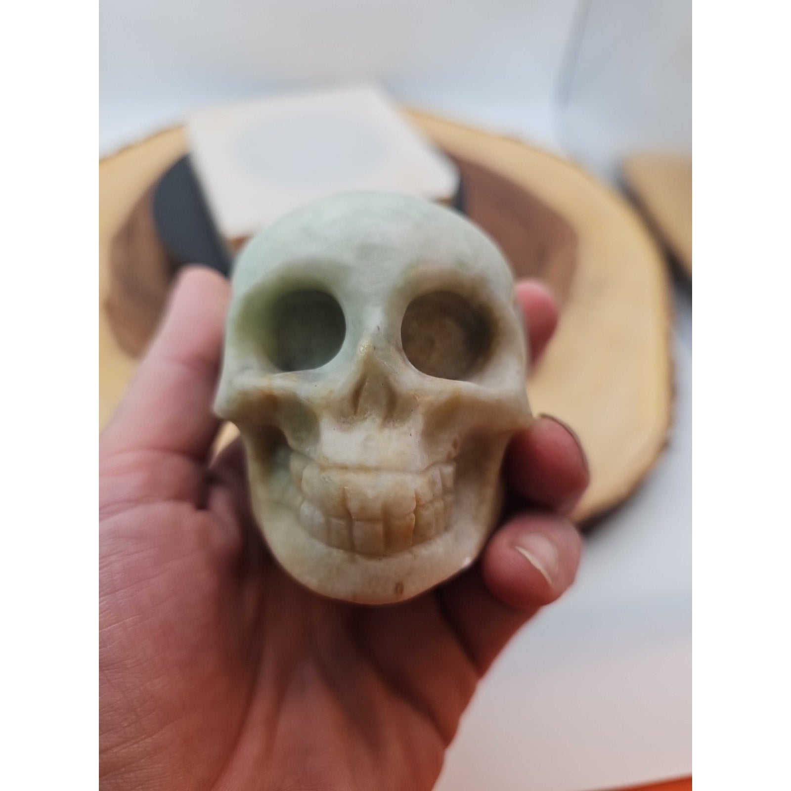 1lb Natural Jasper Calcite Skulls Crystal Carving Mixed Stones Healing