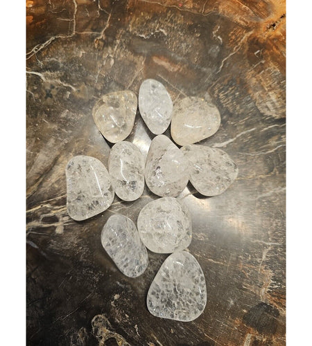 5 Pack Crackel Quartz Tumbled Stones: