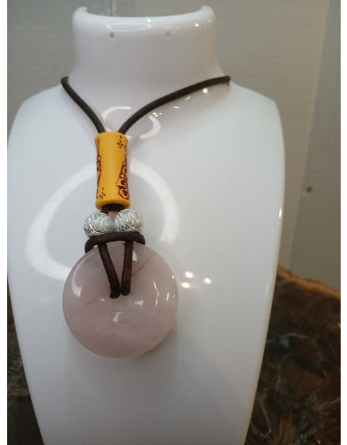 Load image into Gallery viewer, ROSE QUARTZ PENDANT NECKLACE
