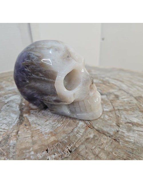 Load image into Gallery viewer, 2.2LB Natural Amethyst Hand carved Skull Quartz Crystal Spiritual Jewel
