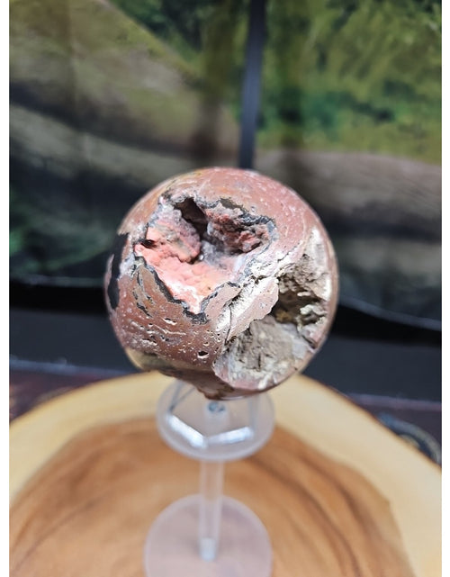 Load image into Gallery viewer, 1.17LB Natural Vesuvianite Agate Carnelian Crystal Geode Sphere Ball Healing
