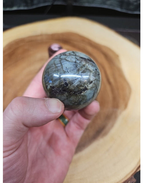 Load image into Gallery viewer, Labradorite Sphere 50mm W/Stand
