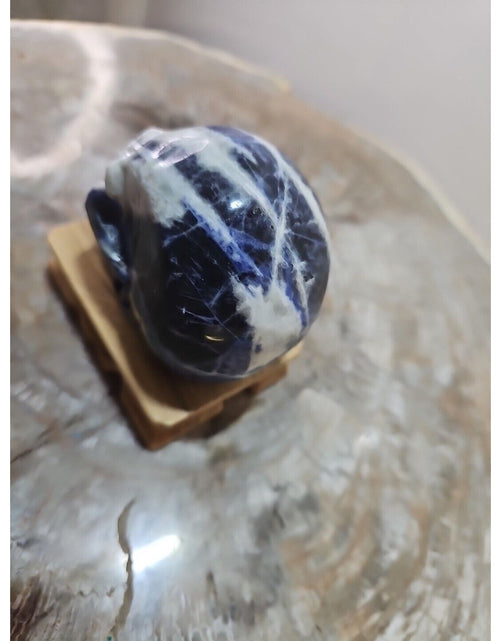 Load image into Gallery viewer, 356G Natural Blue stripe quartz hand Carved skull crystal healing
