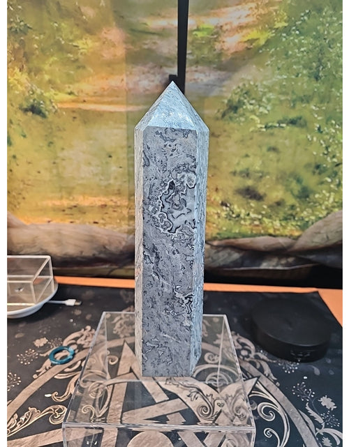 Load image into Gallery viewer, 7.05lb 12in Tall Crazy Lace Jasper Crystal Point Tower Healing
