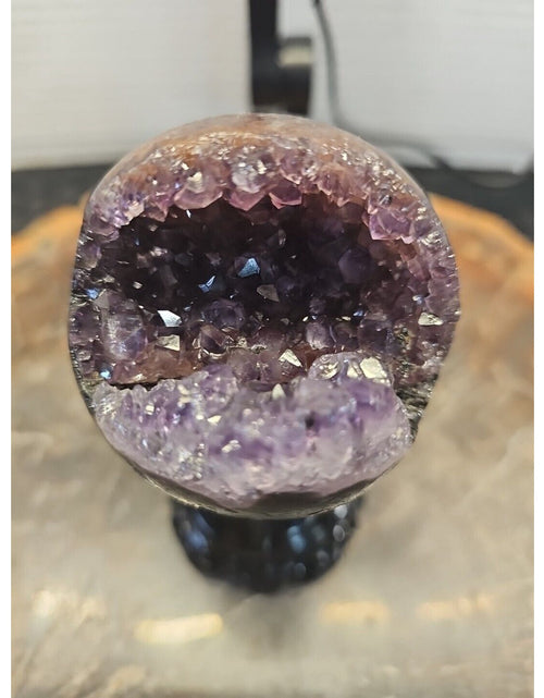 Load image into Gallery viewer, 259G Natural Amethyst geode quartz cluster crystal specimen Healing W/Stand
