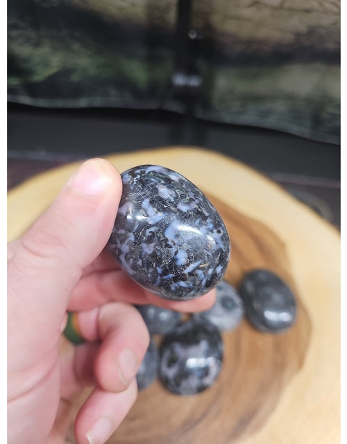 Load image into Gallery viewer, 5Pcs Natural Polychrome Merlinite Gabbro Crystal Palm Stone
