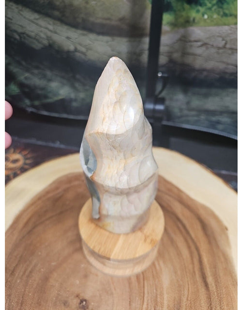 Load image into Gallery viewer, 1.20LB 1Pcs Natural Polychrome Ocean Jasper Crystal Flame Point Carved Healing
