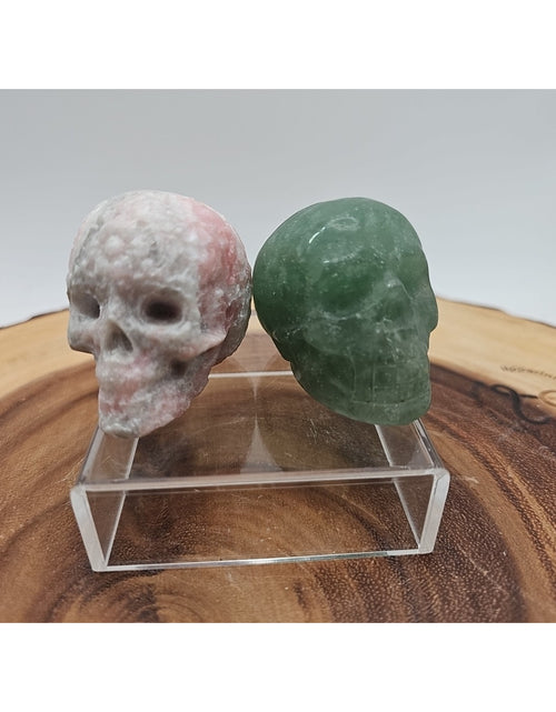 Load image into Gallery viewer, Pink Opal &amp;Fluorite Skulls. .60lb 49mm
