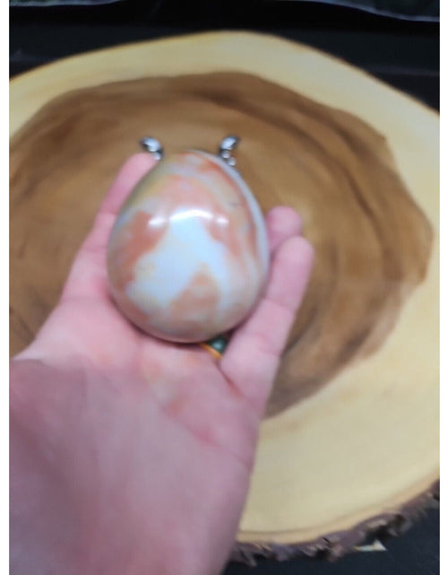 Load image into Gallery viewer, Ocean Jasper Egg Caramel Agate W/Stand 274grams
