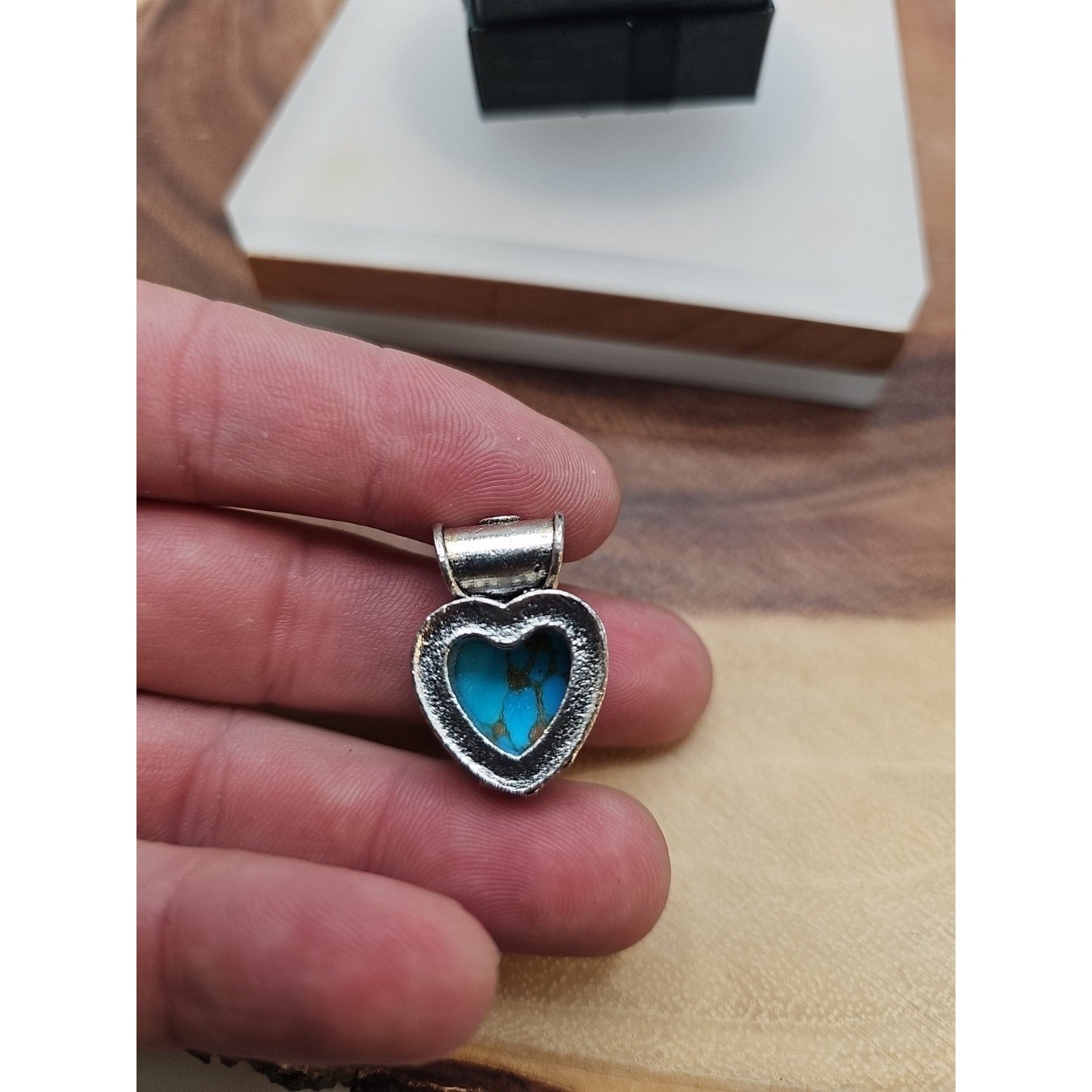 Turquoise heart pendant