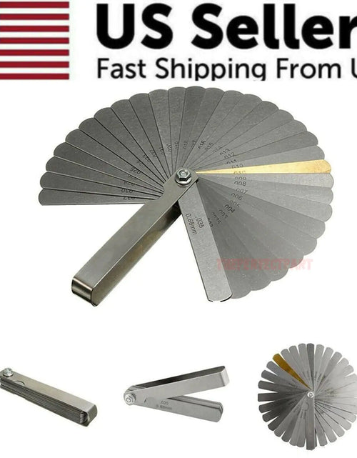 Load image into Gallery viewer, 32 Blade Feeler Gauge Dual Reading Combination Feeler Gauge Metric &amp; SAE US NEW
