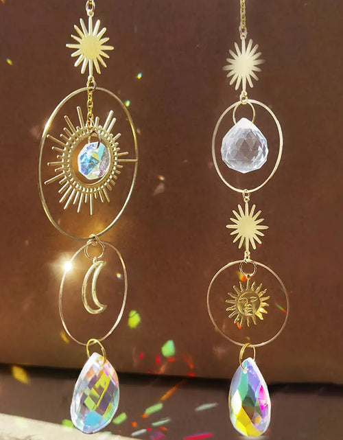 Load image into Gallery viewer, Suncatcher Crystal Sun and Moon Crystals Prism
