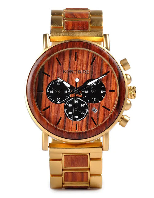 Load image into Gallery viewer, BOBO BIRD Wooden Men&#39;s Watch
