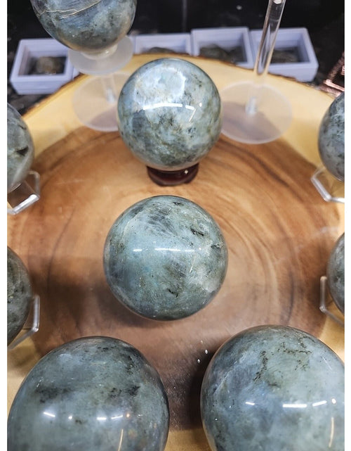 Load image into Gallery viewer, .95LB Avg 1Pc Natural Rainbow Labradorite Crystal Sphere Ball Polished
