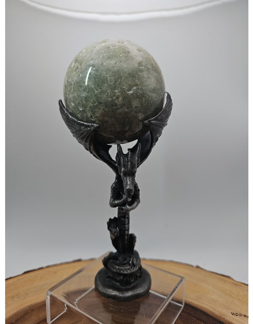 Load image into Gallery viewer, 1lb 70mm Green Quartz W/Dragon Stand
