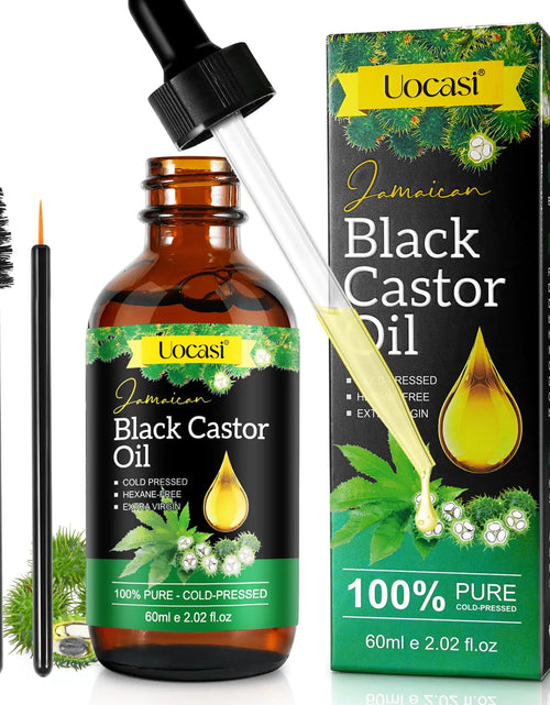 Load image into Gallery viewer, Jamaican Black Castor Oil - 100% Pure and Organic, Cold Pressed in Glass Bottles for Hair Growth, Eyebrow Nourishment, and Skin Hydration
