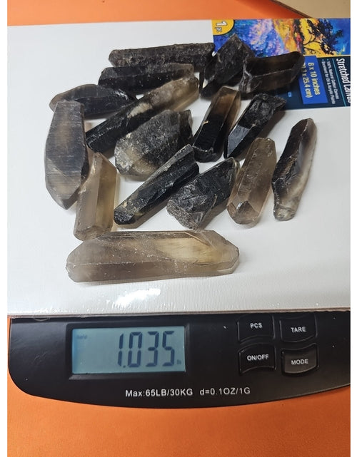 Load image into Gallery viewer, 1lb Natural Raw smokey Clear Quartz Crystal Points Original Brazil
