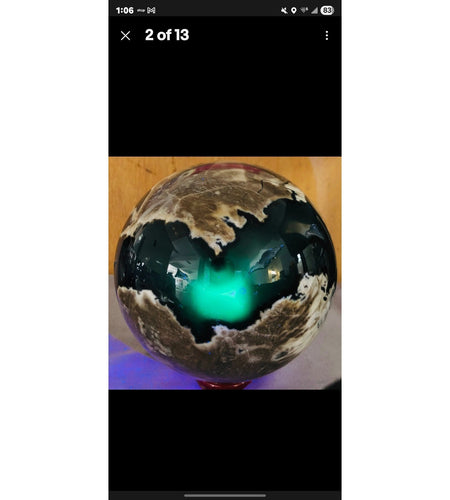 5.83lb Natural Volcanic agate Quartz Magic Crystal Healing Ball Sphere Healing