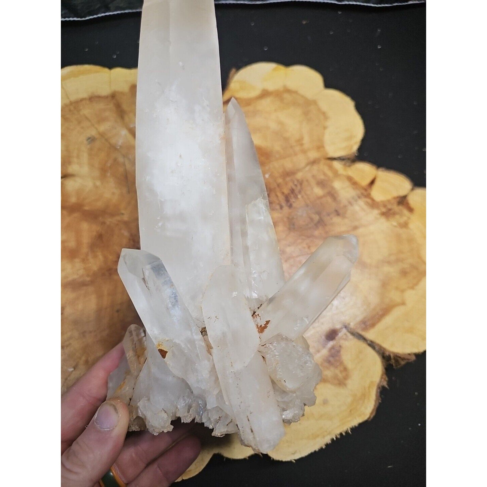 4.4LB Large Natural White Clear Quartz Crystal Cluster Rough Healing Specimen