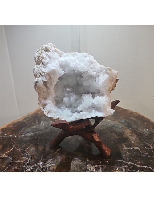 Load image into Gallery viewer, 2.66lbs Geode Crystal Moroccan Quartz W /Stand
