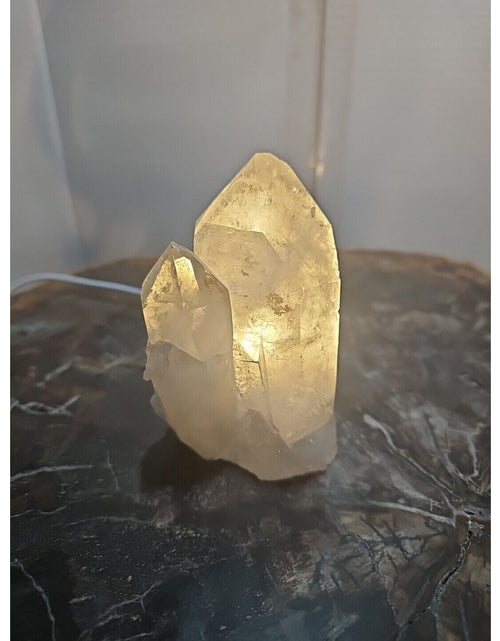 Load image into Gallery viewer, 429g White Quartz Crystal Cluster W/ Led Light
