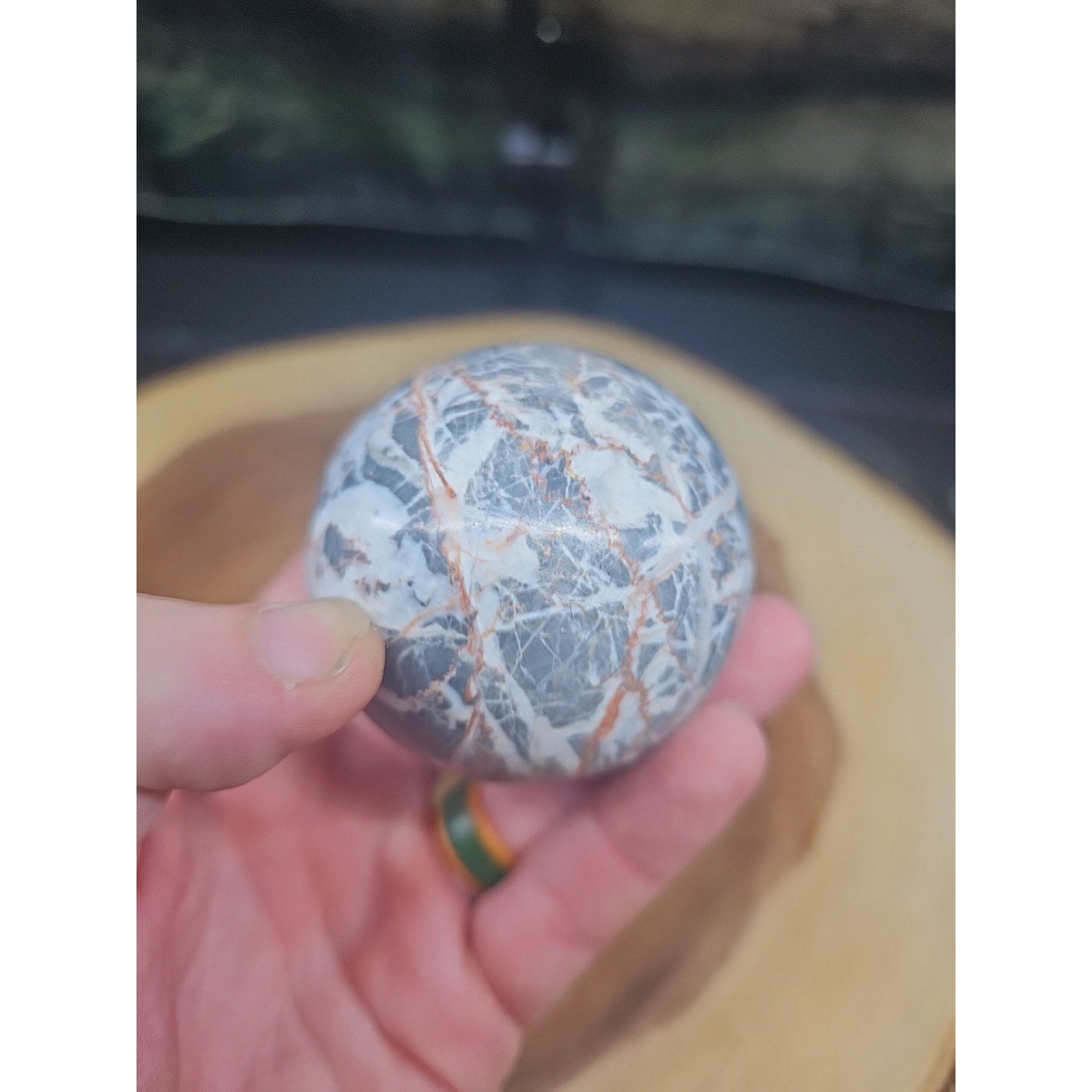 Natural Quartz Crystal Jasper Sphere Ball Polished 50-60mm &stand
