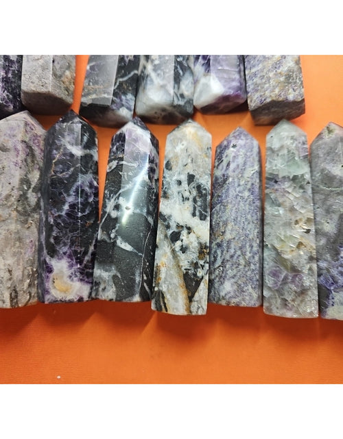 Load image into Gallery viewer, 2Pcs Natural Rainbow Fluorite Quartz Crystal Point Tower Polished 4in Tall Avg
