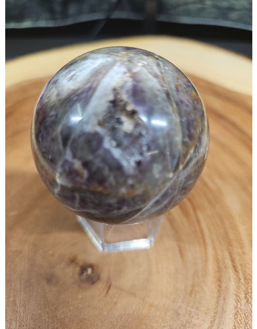 Load image into Gallery viewer, Chevron Amethyst. .66lbs 56mm. W/Stand
