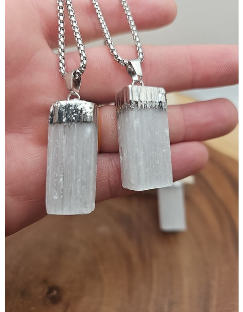 Load image into Gallery viewer, Selenite Crystal Necklace 1 Each W/Chain
