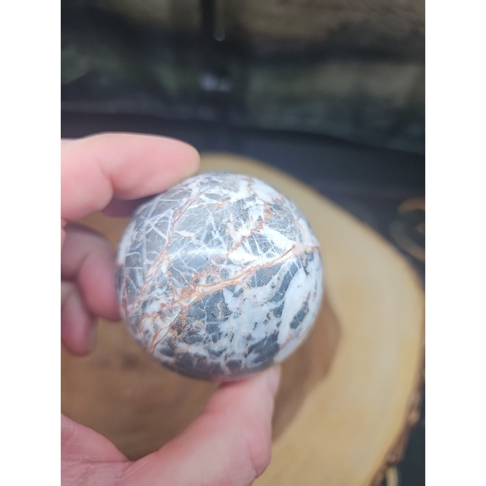 Natural Quartz Crystal Jasper Sphere Ball Polished 50-60mm &stand