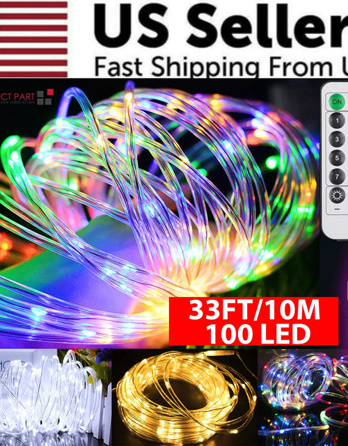 Load image into Gallery viewer, 33FT 100 LED Strip Rope Light Tube String Outdoor Garden Party Decoration Lights
