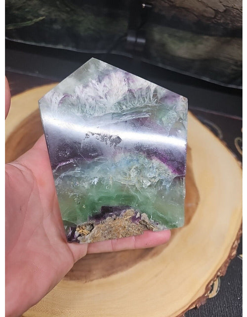 Load image into Gallery viewer, 1.15LB Natural fluorite snowflake feather fluorite crystal quartz healing
