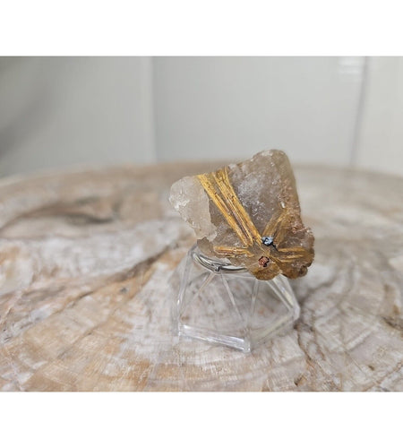 RARE NATURAL Golden Hair Rutilated Quartz Crystal Specimen