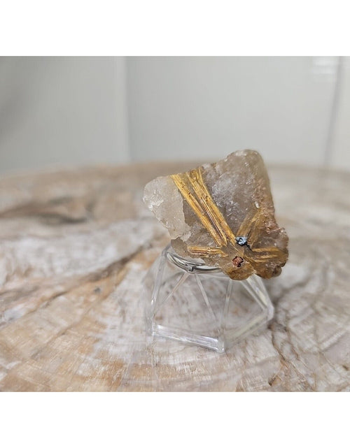 Load image into Gallery viewer, RARE NATURAL Golden Hair Rutilated Quartz Crystal Specimen
