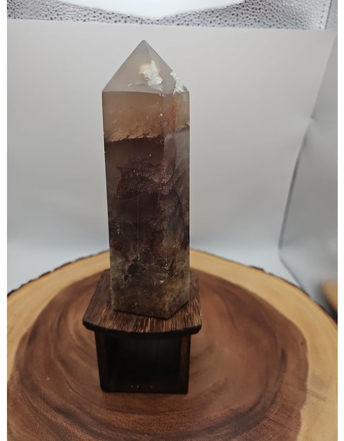 Load image into Gallery viewer, 1.95lb Fluorite Quartz Crystal Point W/Stand
