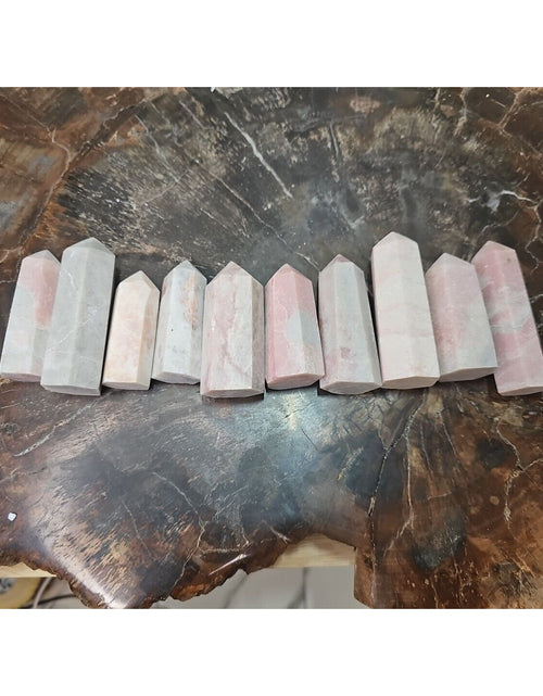 Load image into Gallery viewer, 10Pcs Natural Pink Opal Crystal Gem Stone Point Tower Healing Angel Skin
