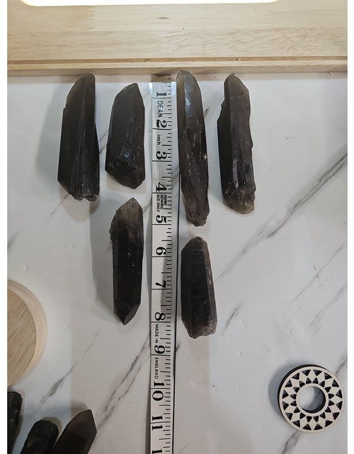 Load image into Gallery viewer, 6Pcs Natural Dark Smokey Quartz Crystal Points Rough Stone Wholesale Lot
