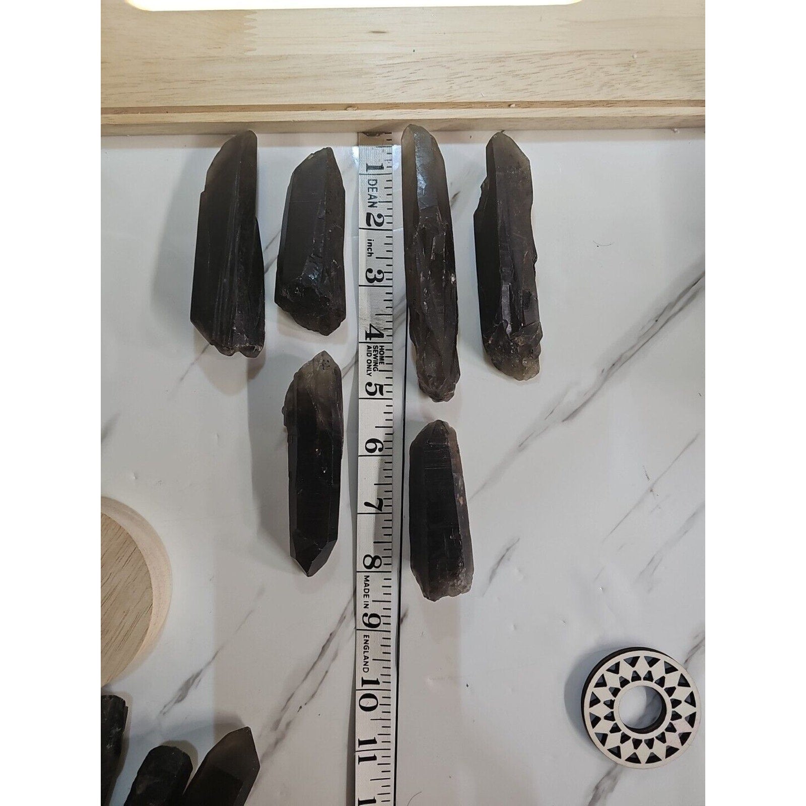 6Pcs Natural Dark Smokey Quartz Crystal Points Rough Stone Wholesale Lot