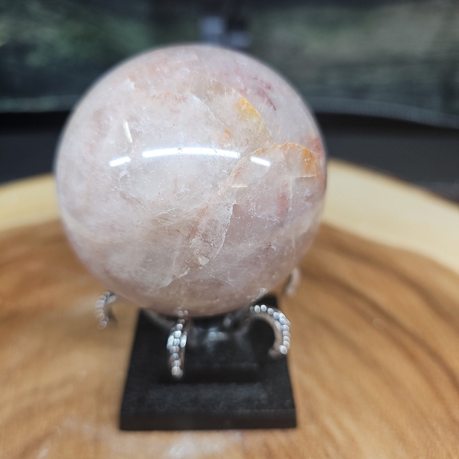 Ocean jasper quartz sphere