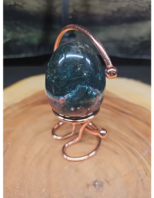 Load image into Gallery viewer, Ocean Jasper Agate Egg 289g W/Stand
