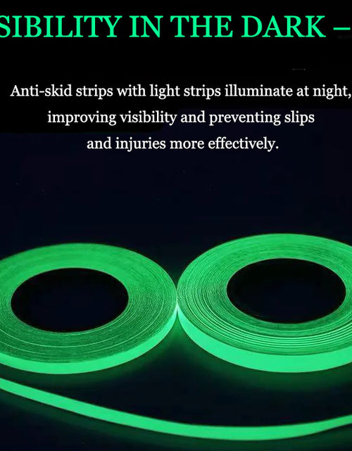 Load image into Gallery viewer, 2PC Luminous Tape Self Adhesive Glow In The Dark Wall Sticker Fluorescent Light
