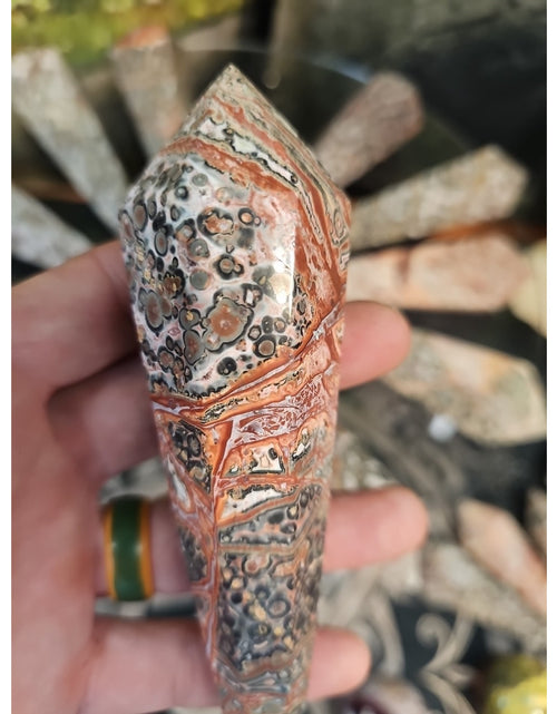 Load image into Gallery viewer, Natural Leopard Skin Jasper Crystal Scepter .30+ Avg 1 Each
