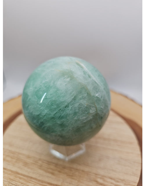 Load image into Gallery viewer, 1.43lb Natural Rainbow Fluorite Quartz Crystal Sphere Ball Polished
