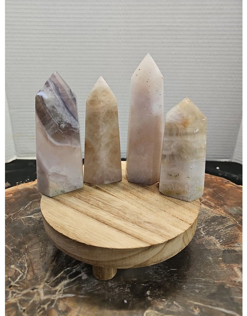 Load image into Gallery viewer, 4Pcs Natural Rainbow Fluorite Quartz Crystal Point Tower Polished Healing
